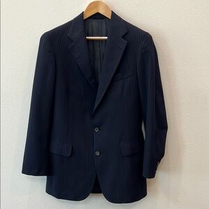 Ralph Lauren Blue/Red Pinstripe Suit Jacket LTD Timeless Medium Weight Men’s 40R